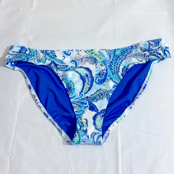 POLO RALPH LAUREN Women's Side Shirred w Paisley Print Bikini Bottom Size 14 - Picture 3 of 6